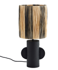 lampe-totem-earring-pied-metal-noir-abat-jour-raphia