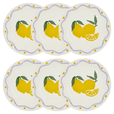 Assiette à dessert Fruity Citrons