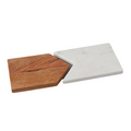 planche-a-decouper-deux-morceaux-bois-marbre-blanc