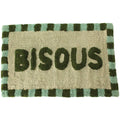 tapis de bain moelleux bisous dégradé de vert
