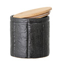 Pots en grès noir avec couvercle en bois- Modèle Haut - INSIDE Box - Shop - Conseil