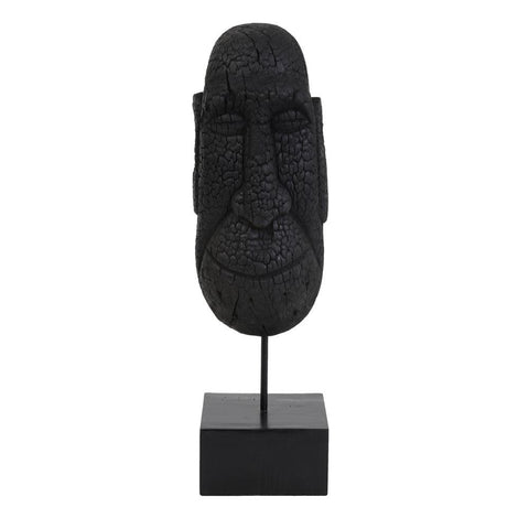 Statue visage noir en bois sur pied Mask - INSIDE Box - Shop - Conseil