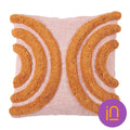 coussin-orange-rose-tufte
