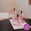 Lampe à Huile Ronde Rose - INSIDE Box - Shop - Conseil
