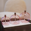 Lampe à Huile Ronde Rose - INSIDE Box - Shop - Conseil